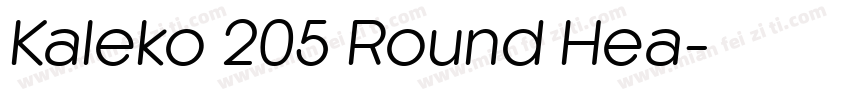 Kaleko 205 Round Hea字体转换